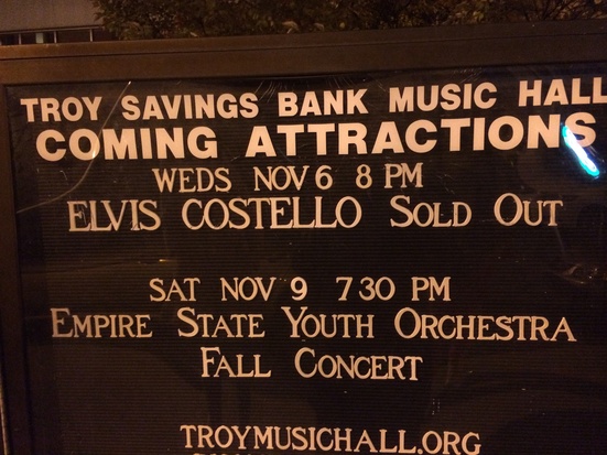 Elvis Costello sold out Troy Savings Bank Music Hall.JPG